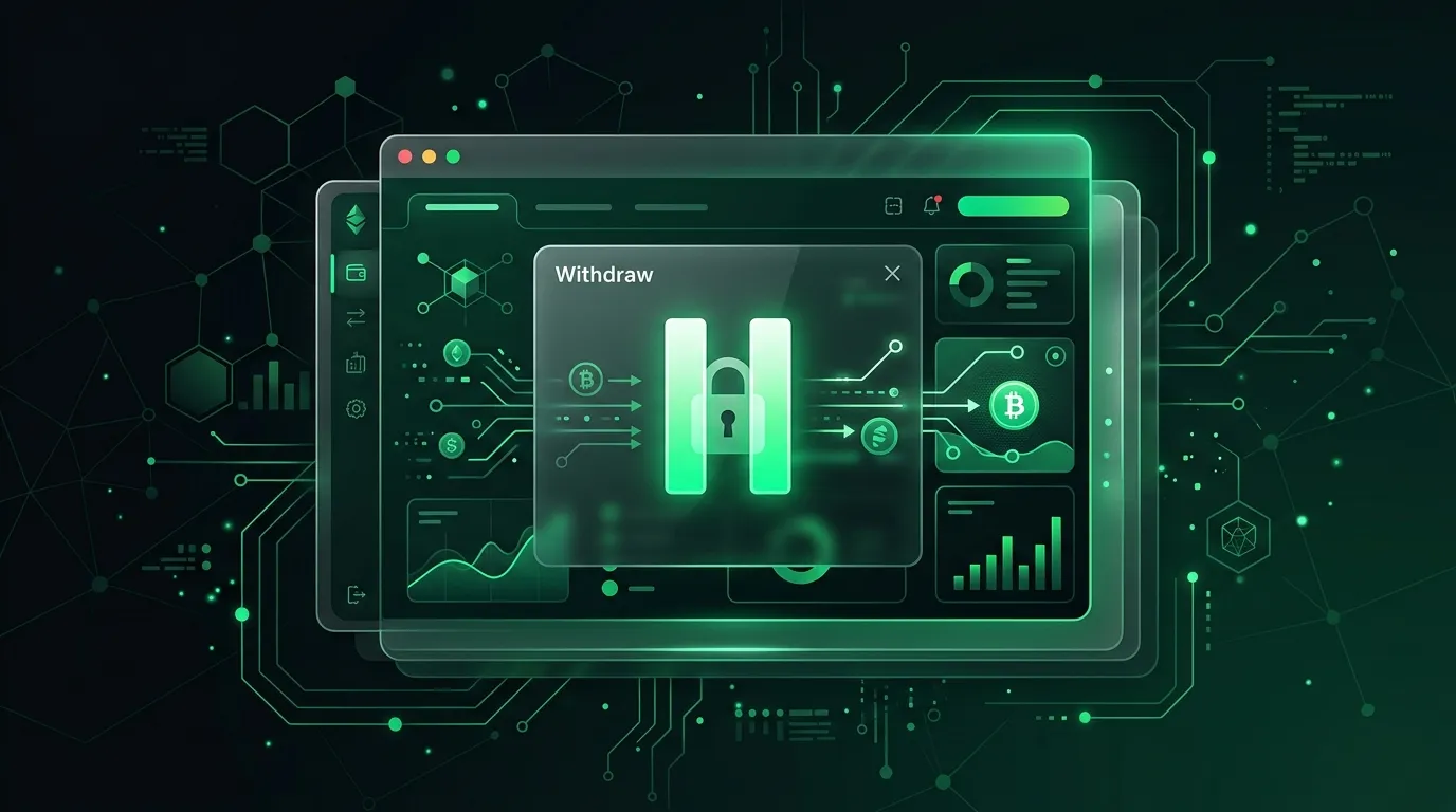 Illustration representing a paused crypto withdrawal process