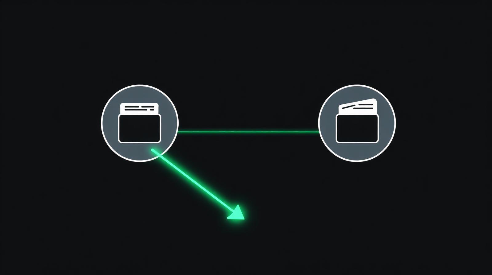 Glowing digital contract made of code and nodes